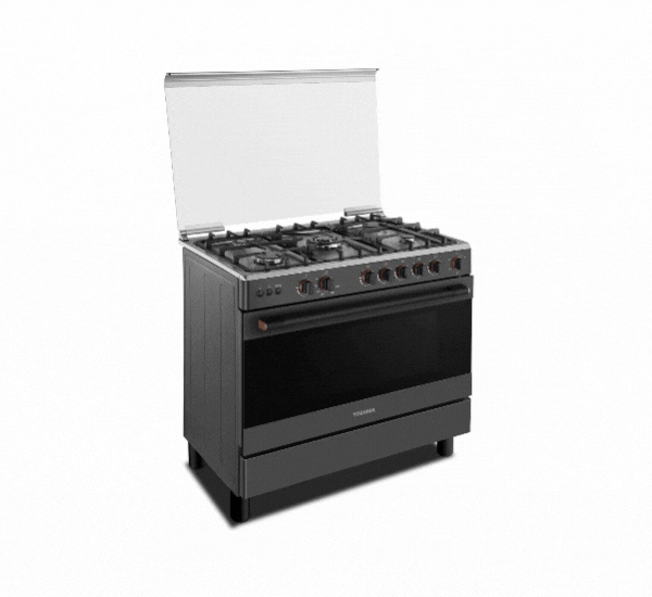 Toshiba 5 Burners Gas Cooker 90x60 cm Model TBA-36LMG5G089KS